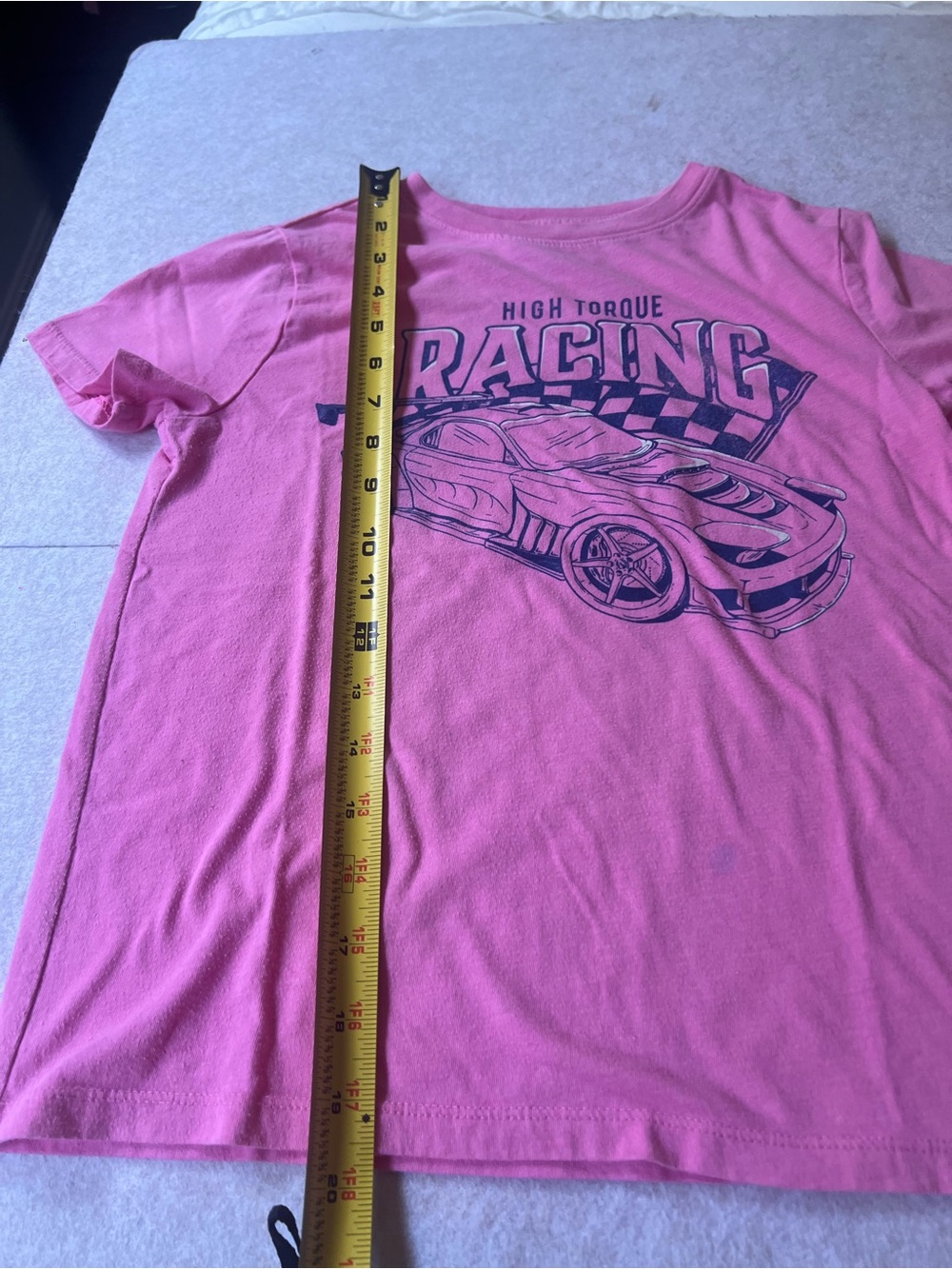 Cat & Jack Kids Pink High Torque Racing Car Graphic T-Shirt – Size M (8) - Picture 5 of 6